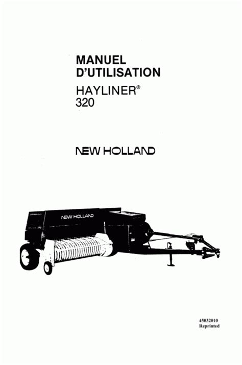 New holland operators manual 320 baler. - Download gratuito di autodata manuale di riparazione auto.