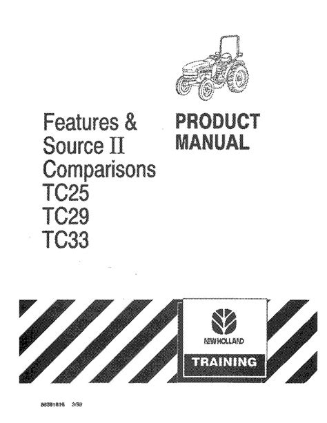 New holland tc25 tractor repair manual. - Guida per i gestori di ritenuta.