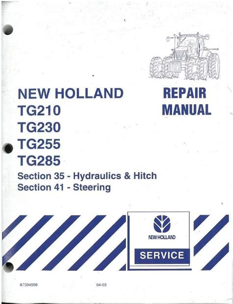 New holland tg210 tg230 tg255 tg285 tractors service workshop manual. - 2007 mercedes benz sl class sl600 owners manual.
