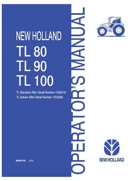New holland tl70 tl80 tl90 tl100 factory repair manual. - Panjaree english guide for class 8.
