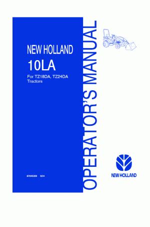 New holland tractor service manual 10la loader. - Rv qg 4000 onan generator manual.