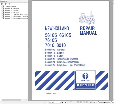 New holland tractor service manual 7610. - Manual de usuario ford escape 2002.