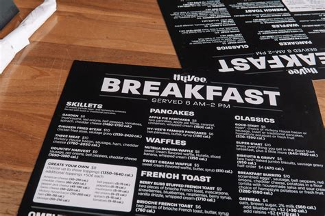 New hy vee breakfast menu. What we bring to the table is fresh, made-to-order breakfast using only the highest-quality ingredients around. Our new breakfast menu features everything from classic skillets to apple pie pancakes, morning cocktails to stuffed French toast, omelets to waffles, platters and more. Tab Navigation. Breakfast Menu; Breakfast Cocktail Menu 