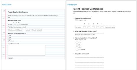 New in Google Forms Print Friendly Forms for Teachers Educational