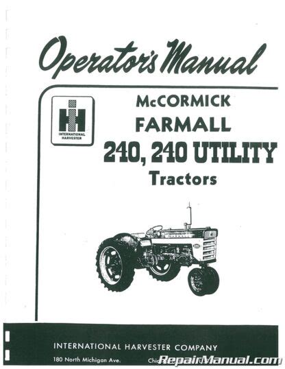 New international harvester 240 240u tractor operators manual. - Ferrari 308 gt4 factory workshop repair manual download.