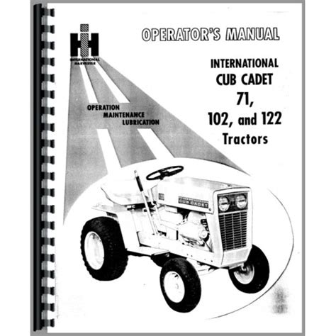 New international harvester cub cadet 122 lawn garden tractor operators manual. - Cloud computing protected security assessment handbook.