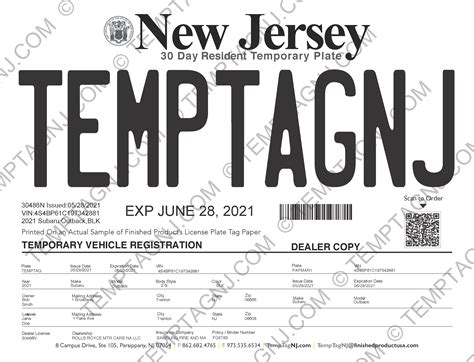 New jersey temp tag. Things To Know About New jersey temp tag. 