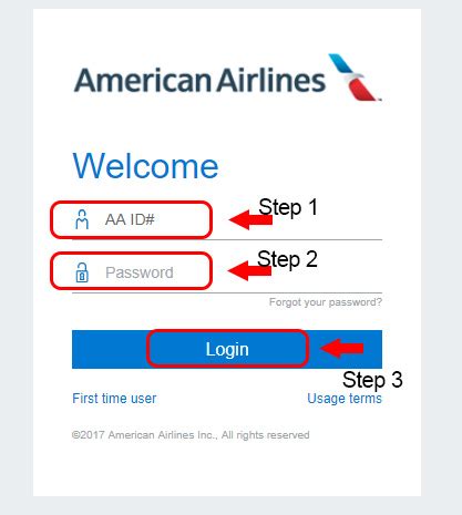 American Airlines - Login.