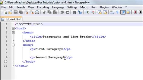 New line html.  Learn how to define paragraphs and insert line breaks in HT...