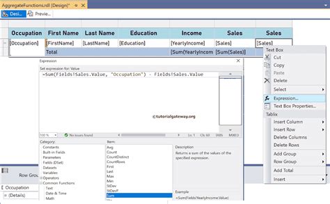 New line in ssrs 2008 expression.  If the function's prototype property is not an ...
