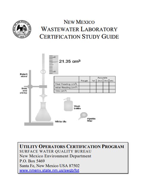 New mexico wastewater laboratory certification study guide. - Aporte a la toponimia de salta.