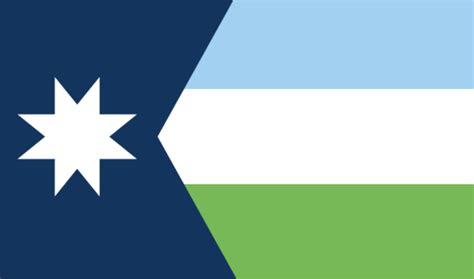 New minnesota flag. Jan 3, 2024 · Instead, the flag design adopted in December includes a dark blue shape resembling Minnesota on the left, with a white, eight-pointed North Star on it. On the right is a light blue field that to ... 