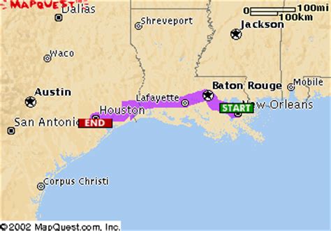New orleans la to houston tx. fly for about 57 minutes in the air. 11:53 am (local time): George Bush Intercontinental/Houston (IAH) Houston is the same time as New Orleans. taxi on the runway for an average of 6 minutes to the gate. 11:59 am (local time): arrive at the gate at IAH. deboard the plane, and claim any baggage. 
