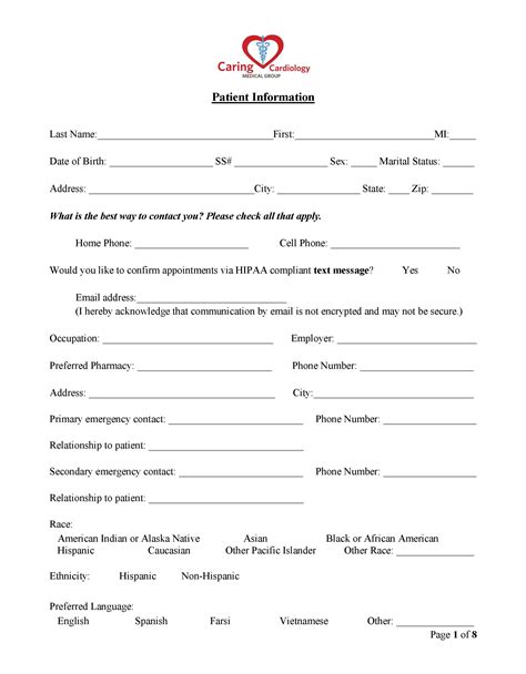 New patient forms