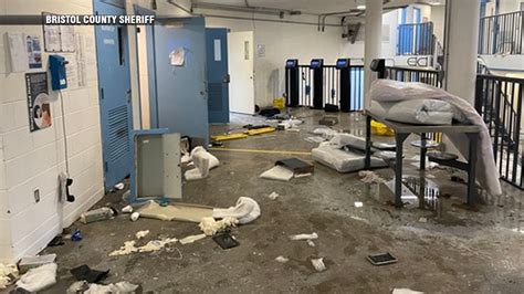 New photos show damage to Bristol County House of Correction after inmate protest