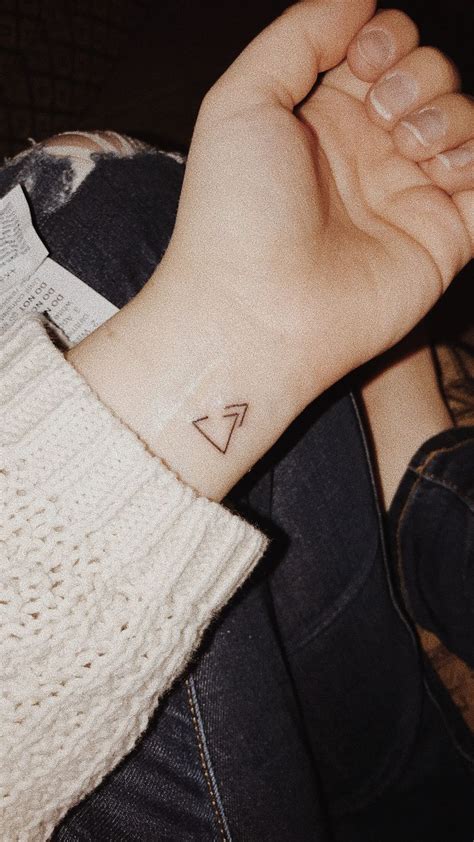 New small tattoo! Upper arrow progress, moving forward; open delta
