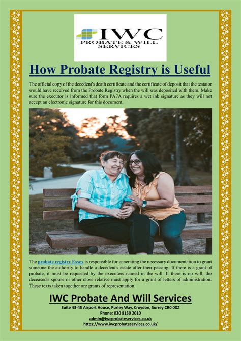 New westminster probate registry.  Contact for specific information abou...