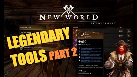 Frequent updates and quality of life improvements continue to help New World evolve into an even more enjoyable experience. ... As a new player, bear in mind that Crafting at a high level requires gear, food, town buffs, and trophies. Some of these can be difficult to obtain, but crafting legendary gear at the end-game can be very lucrative .... 