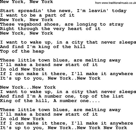 New york new york lyrics. Taylor Swift - Welcome to New York (Lyrics)--All the rights go to their rightful owners. No copyright intended.Stream "Lover" ! ( and 1989 (Deluxe) when Tayl... 