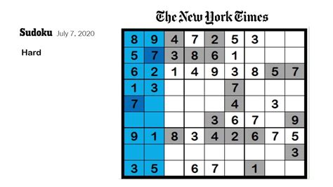 New york times daily sudoku. The New York Times, one of the most prestigious and widely recognized newspapers in the world, has long been at the forefront of journalism. With its commitment to delivering high-... 