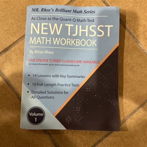 Download New Tjhsst Math Workbook Volume 1 Advanced Workbook For The Quantq Math Test By Yeon Rhee