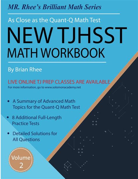 Download New Tjhsst Math Workbook Volume 2 Advanced Workbook For The Quantq Math Test By Yeon Rhee