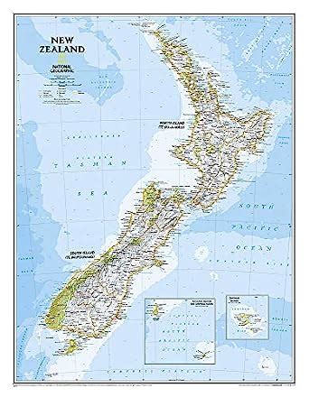 Read Online New Zealand Classic Laminated National Geographic Reference Map By National Geographic Maps  Reference