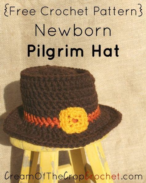 Newborn Pilgrim Hat Crochet Pattern Cream Of The Crop Crochet