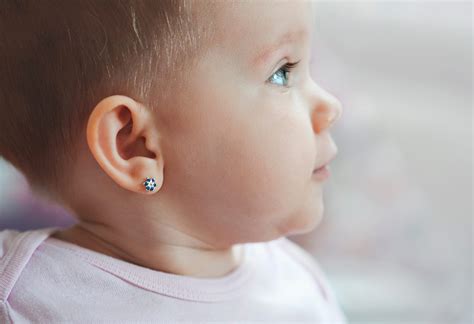 Newborn ear piercing. Those over 18 must have either a valid driver's license or state-issued identification card for all ear piercings. Some cultures pierce ears almost immediately when children are babies. If you want to have your baby’s ears pierced, it’s a good idea to consult your pediatrician first. Most children start asking to have their ears pierced ... 