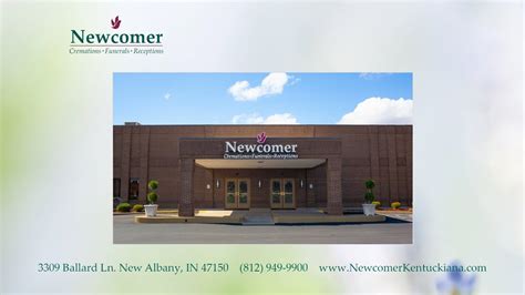 Newcomer funeral home albany. Service, on January 27, 2024 at 11:00 a.m., at Newcomer Cremations, Funerals & Receptions, 3309 Ballard Lane, New Albany, IN. Legacy invites you to offer condolences and share memories of Michael ... 