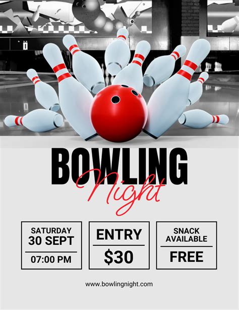 Newest For Free Bowling Flyer Templates For Microsoft Word Syahintan Cuted Blog