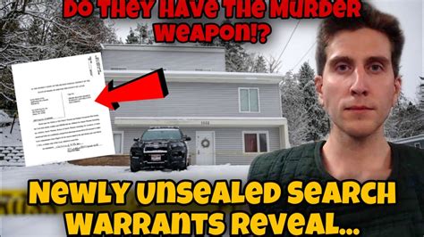 Newly Unsealed Search Warrant Details Items Idaho Suspect Bryan ...