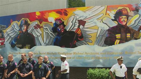 Newly restored Logan Square mural honors memory of firefighters who died in the line of duty