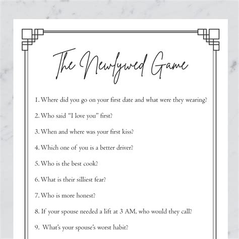 Newlywed Game Questions Anniversary
