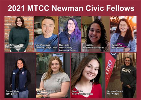 The Newman Civic Fellowship recognizes students who stand out for their commitment to creating positive change in communities locally and around the world. Fellows are nominated by Campus Compact member presidents and chancellors, who are invited to select one outstanding student from their campus each year.. 