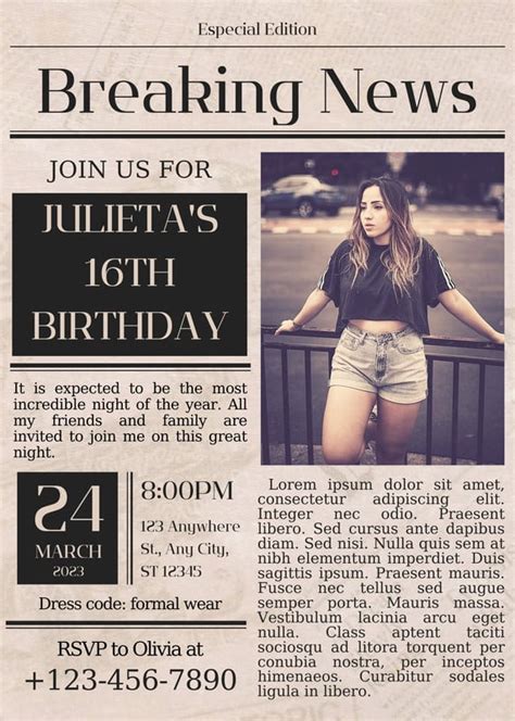 News Birthday Announcements