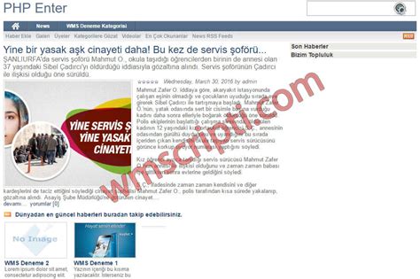 News PHP Haber Scripti WM Scripti Scripti, script indir, php script. 