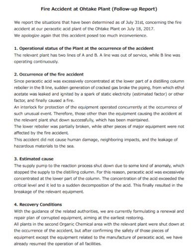 News report about fire accident. .  ...