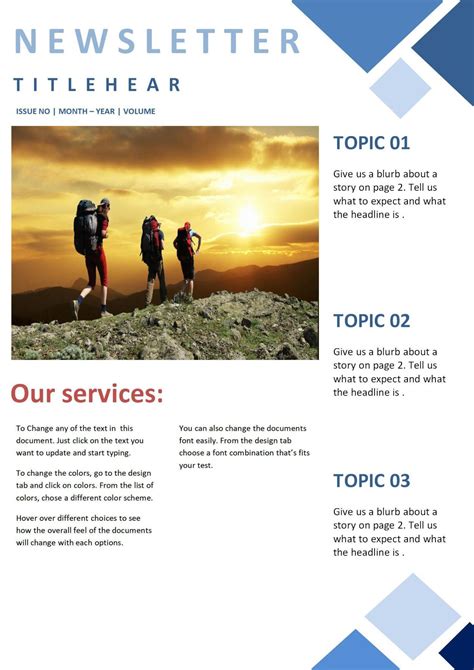 Newsletter Template Word