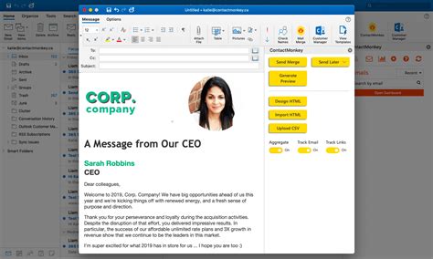 Newsletter in Outlook Send Responsive HTML Employee Emails