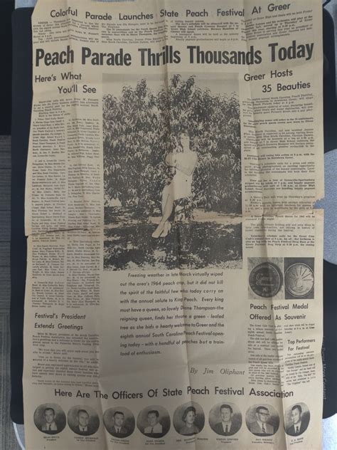 Newspaper clipping: Festival "Peach" · Greer Heritage Museum …