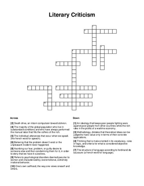 The Crossword Solver found 30 answers to "crit