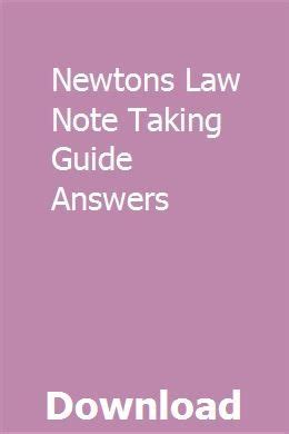 Newtons law note taking guide answers. - Ein beitrag zur normalen und pathologischen anatomie der schleimhaut der harnwege und ihrer dr©ơsigen anh©þnge.