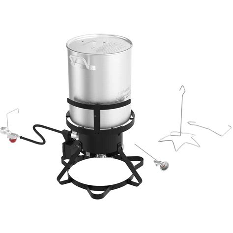 Of Nexgrill 30 Qt. Turkey Fryer is the quick additionally easy way to fry up to 18 lbs. the turkey. 30 qt. black pots and caps. Heavy-duty steel stand w/ pots & standing tip guards. 38,000 BTU burner. Involves timer control system additionally 12 inbound. thermo. Safe fry up to 18 lbs. turkey. Includes turkey rack and lever.. 