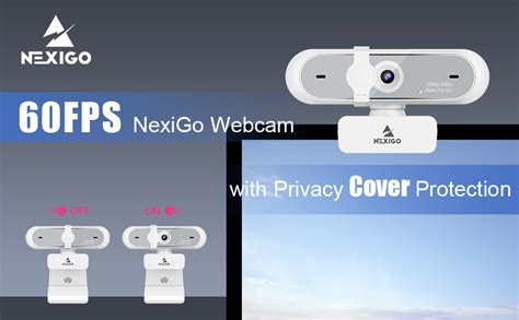 Nexigo 4k webcam.  Enjoy 1080P 60FPS resolution, adjustable ring fill Turn of...