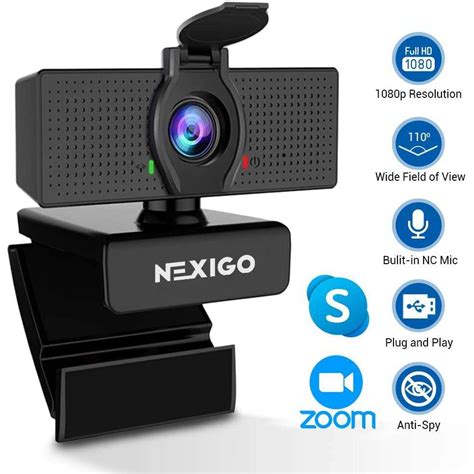 Nexigo n60.  1080P FHD Webcam.  It includes information about device specifications, To reduc...