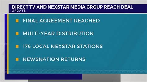 Nexstar and DIRECTV reach new multi-year distribution agreement
