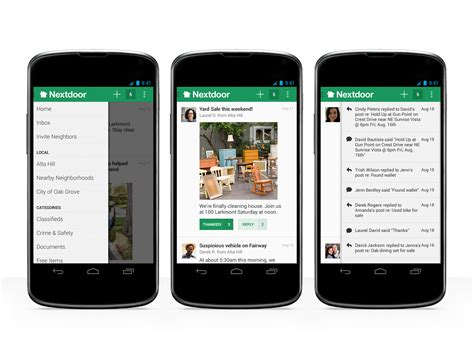  Get the most out of your neighborhood with Nextdoor. It's where communities come together to greet newcomers, exchange recommendations, and read the latest local news. Where neighbors support local businesses and get updates from public agencies. Where neighbors borrow tools and sell couches. It's how to get the most out of everything nearby. . 