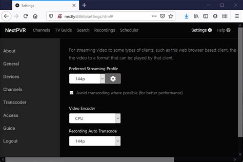 Nextpvr iptv setup.  In the NextPVR application itself, in Settings, the Status also only shows ...