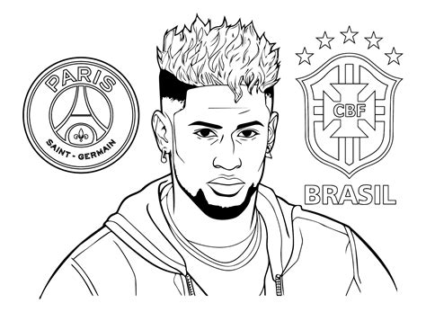 Neymar Coloring Pages